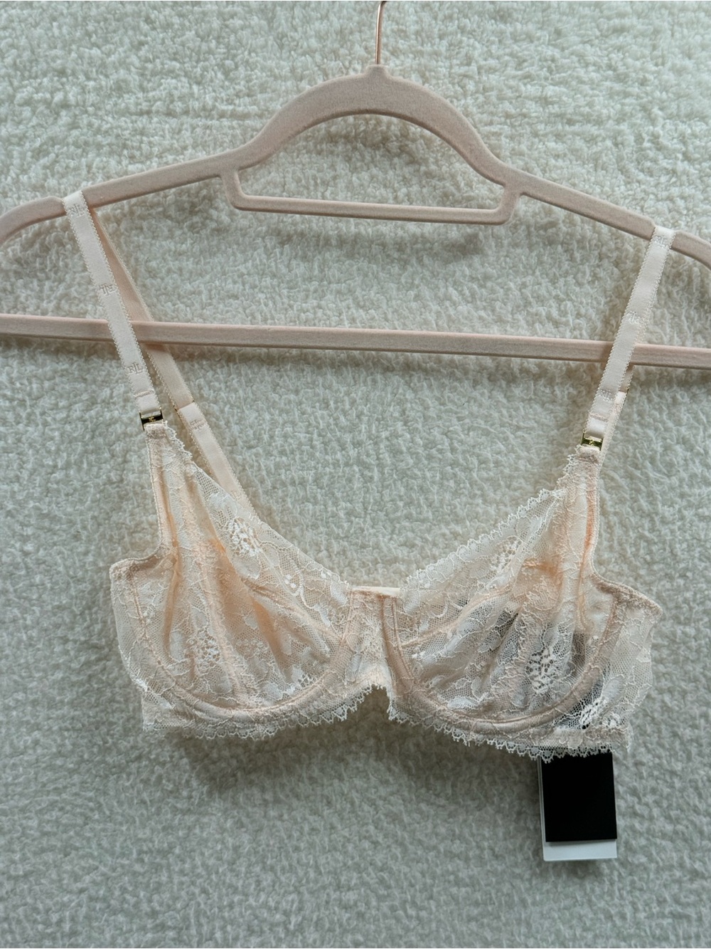 Lauren ralph Alabaster pink unlined Full coverage bra 32B NWT